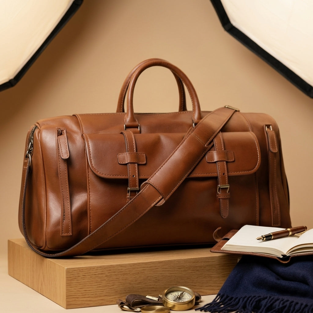 Sac Weekender Cuir Crazy Horse Marron | VALMONT