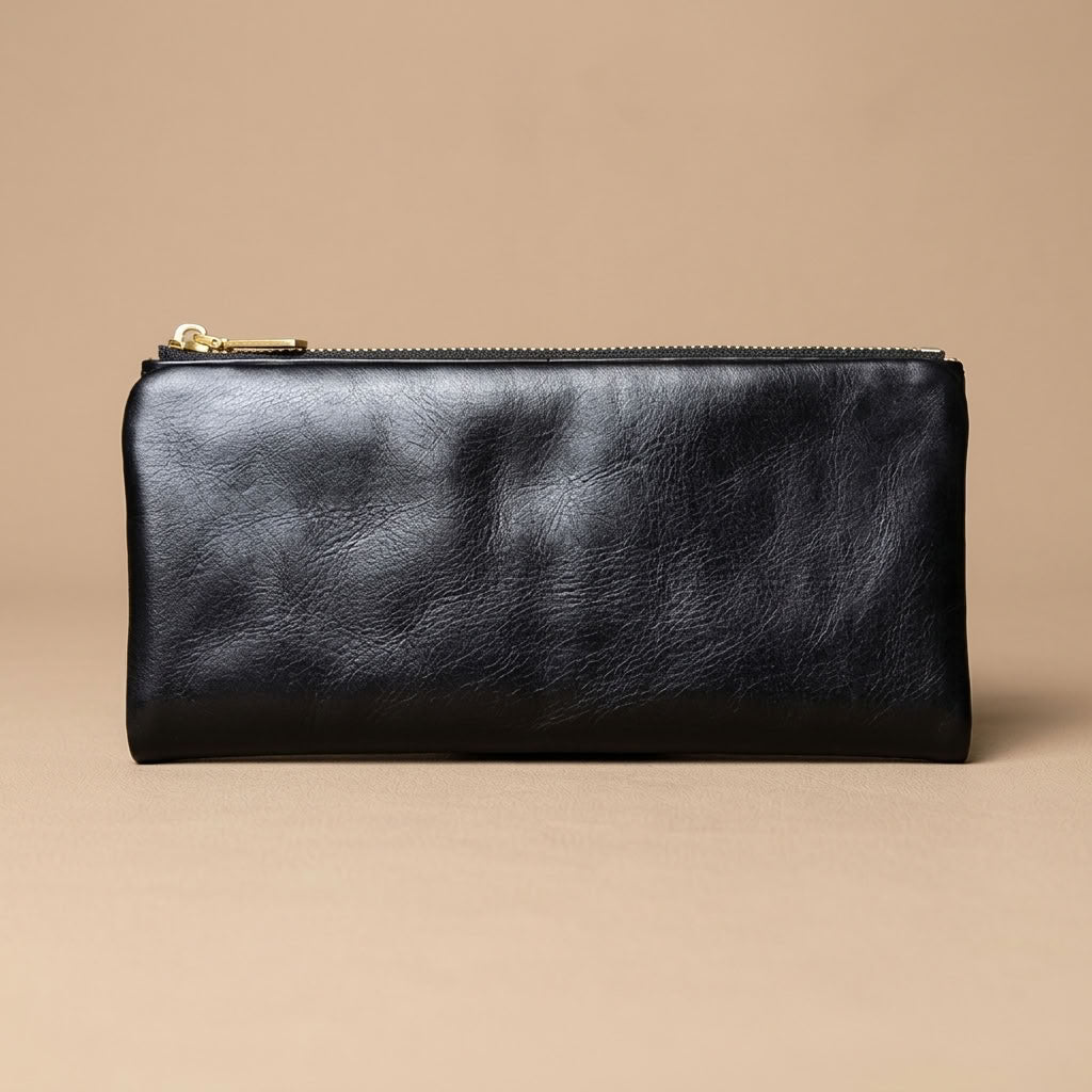 Portefeuille long cuir homme noir "Le Confident" VALMONT