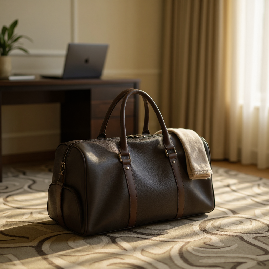 Sac Valmont Voyage – PU Imperméable Noir