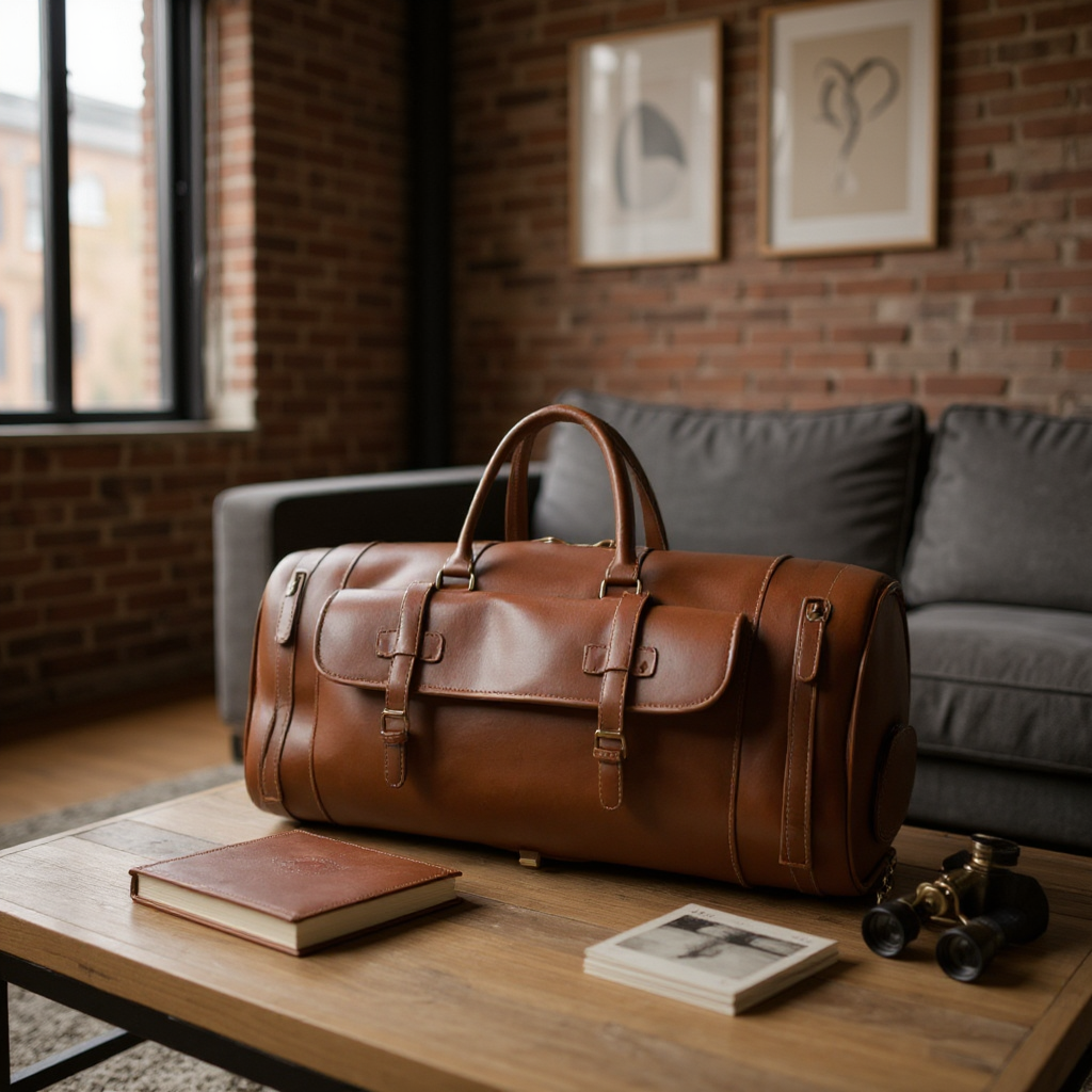 Sac Weekender Valmont – Cuir Crazy Horse Marron