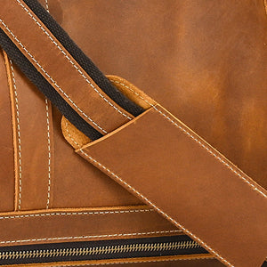 Sac Weekender Valmont – Cuir Crazy Horse Marron
