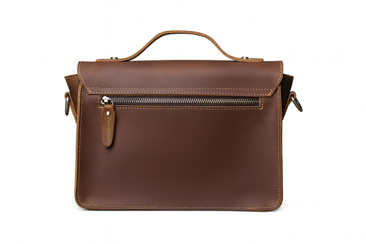 Sac Messager Rétro en Cuir Crazy Horse