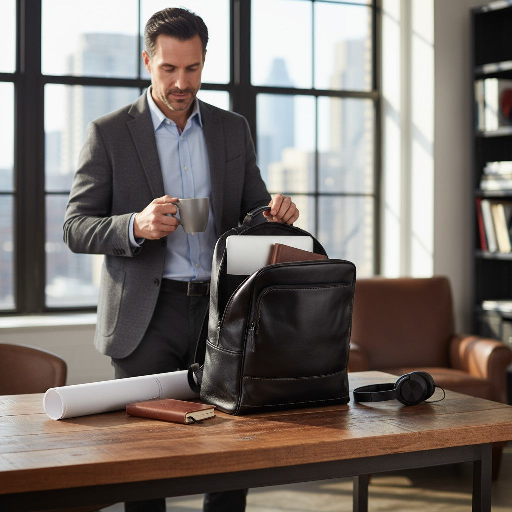 Sac à Dos VALMONT En Cuir Intégral “Oslo”