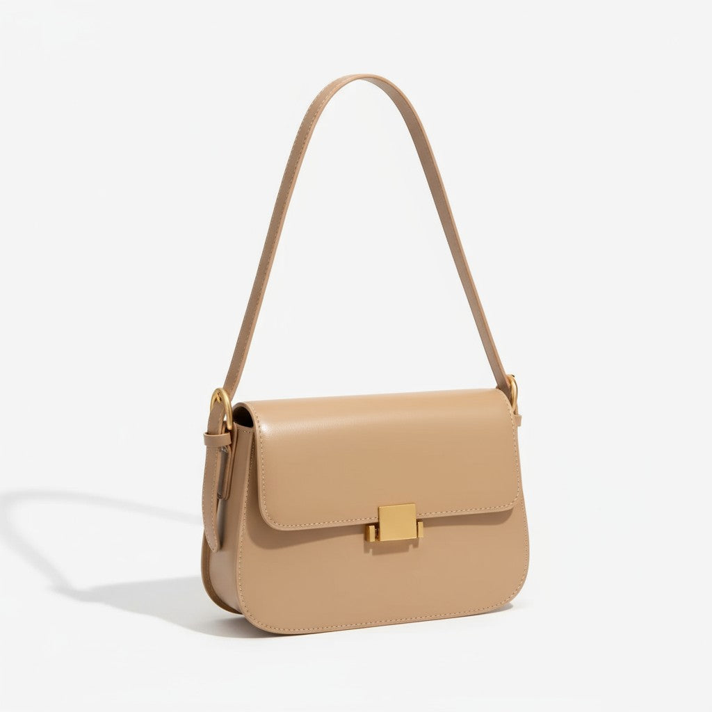 Sac Épaule Valmont Tofu – Cuir Véritable Femme