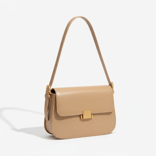 Sac Épaule Valmont Tofu – Cuir Véritable Femme