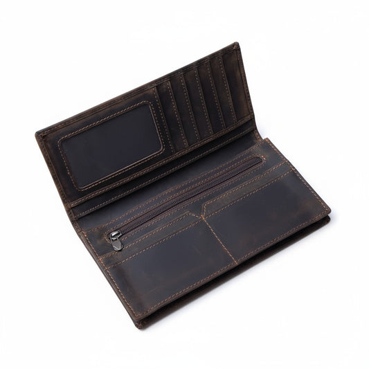 Portefeuille Long en Cuir de Vache