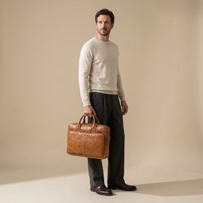 Sac Ordinateur en Cuir Homme | Elliot VALMONT
