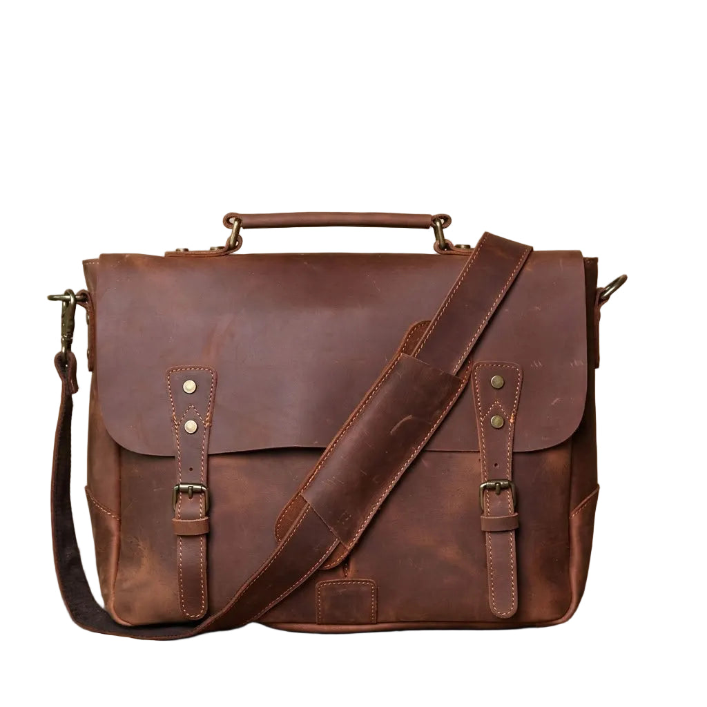 Sacoche reporter en cuir homme marron – Le Reporter VALMONT OFFICIEL