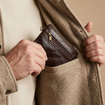 Porte-Monnaie Cuir Homme Zippé | VALMONT VALMONT