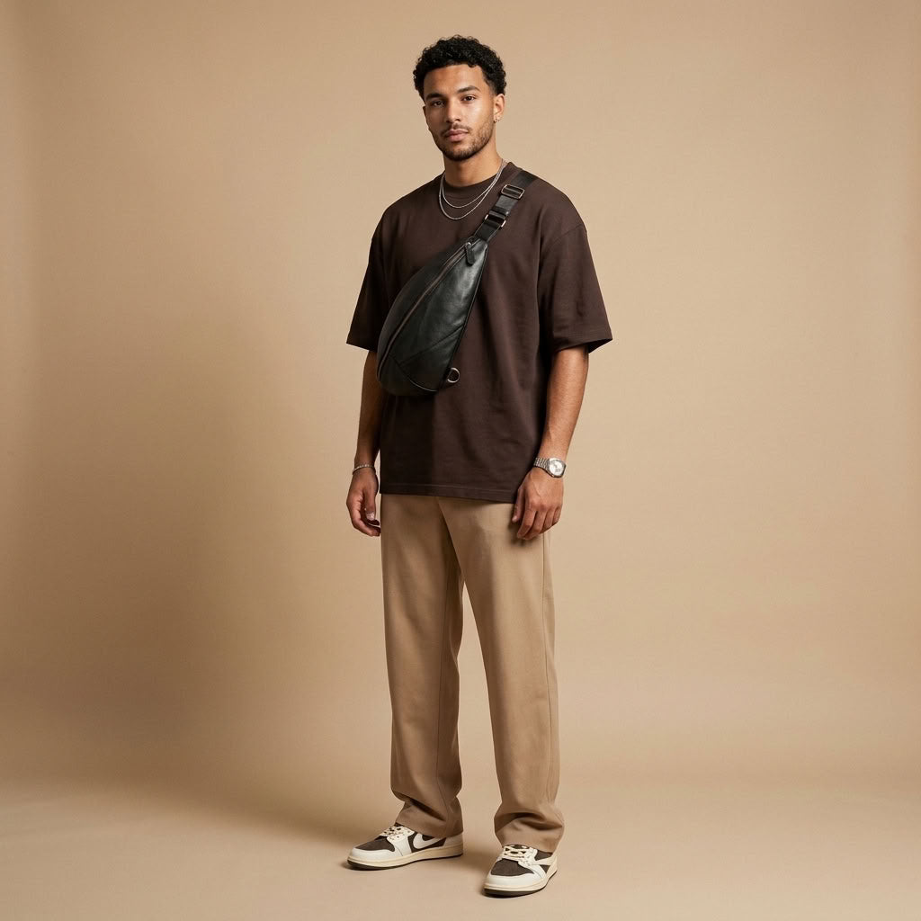 Sac Banane Homme en Cuir Véritable "Marco" | VALMONT VALMONT