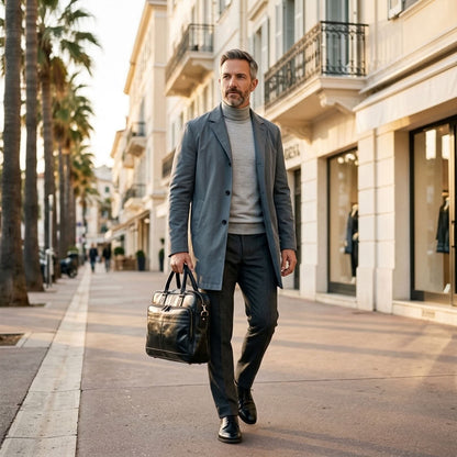 Cartable ordinateur homme en cuir – Le Chancelier VALMONT