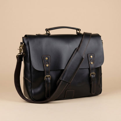 Sacoche reporter en cuir homme noir – Le Reporter VALMONT OFFICIEL