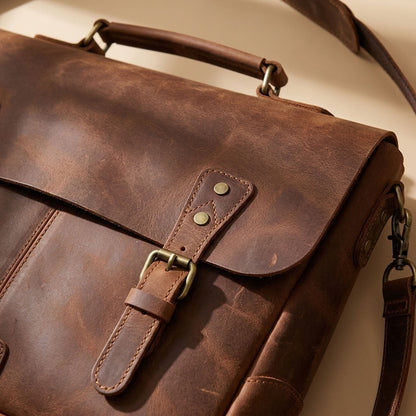 Sacoche reporter en cuir homme marron – Le Reporter VALMONT OFFICIEL