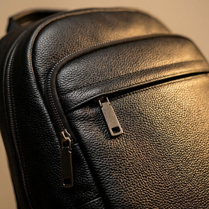 Sac à dos cuir noir homme – Le Sillage VALMONT