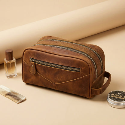 Trousse de Toilette Crazy Horse VALMONT, vue de profil