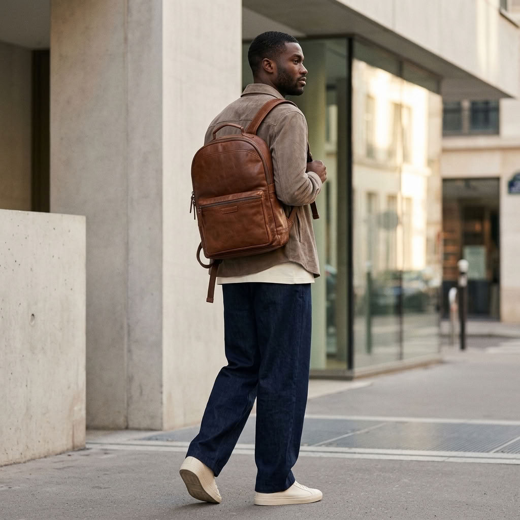 Sac à Dos Homme en Cuir Véritable "Caspian" | VALMONT VALMONT OFFICIEL