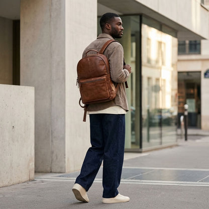 Sac à Dos Homme en Cuir Véritable "Caspian" | VALMONT VALMONT OFFICIEL