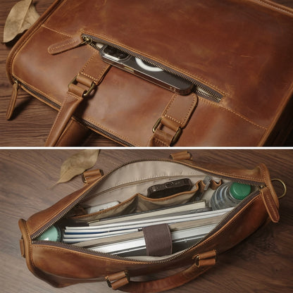Porte-Documents Cuir Pleine Fleur Cognac VALMONT en situation professionnelle