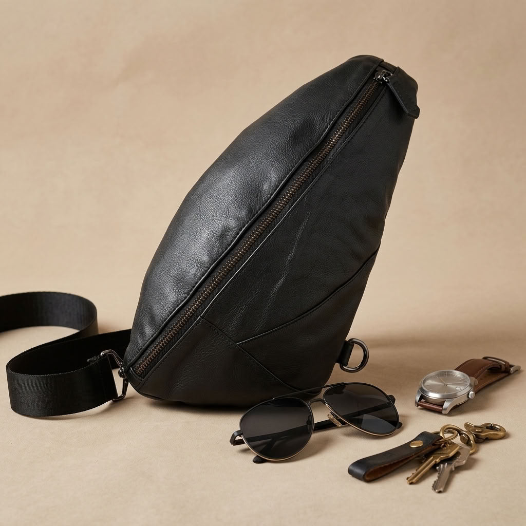 Sac Banane Homme en Cuir Véritable "Marco" | VALMONT VALMONT