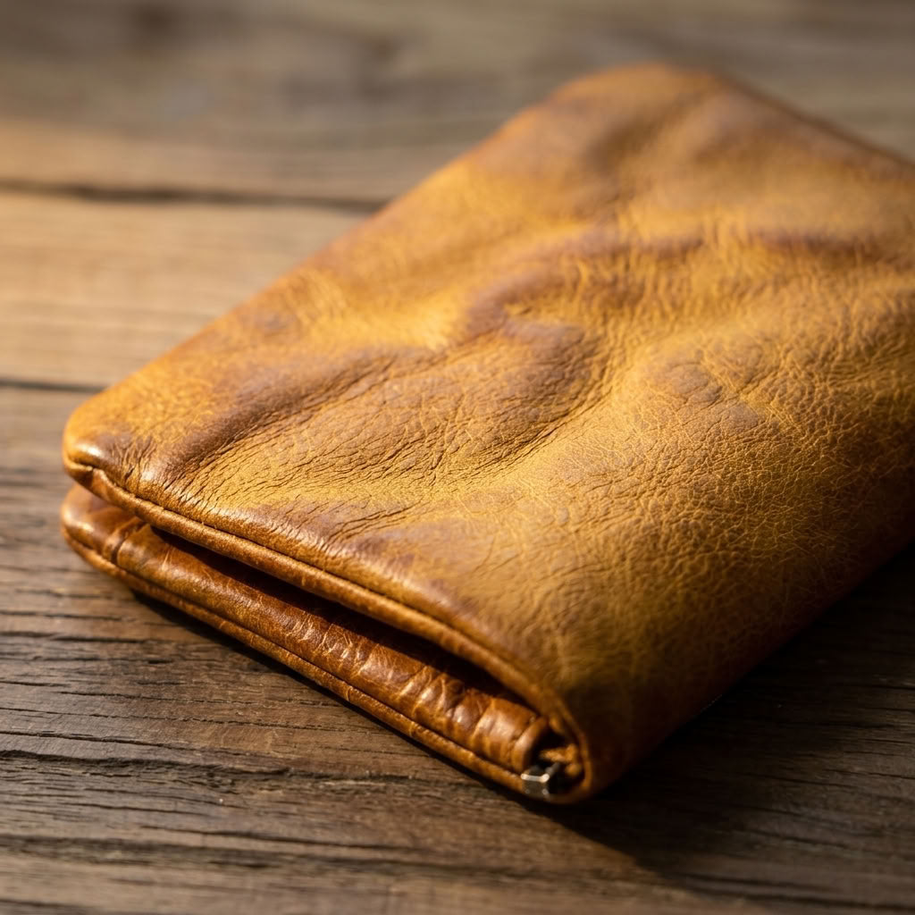 Portefeuille Cuir Tanné Végétal Homme Rétro | VALMONT VALMONT