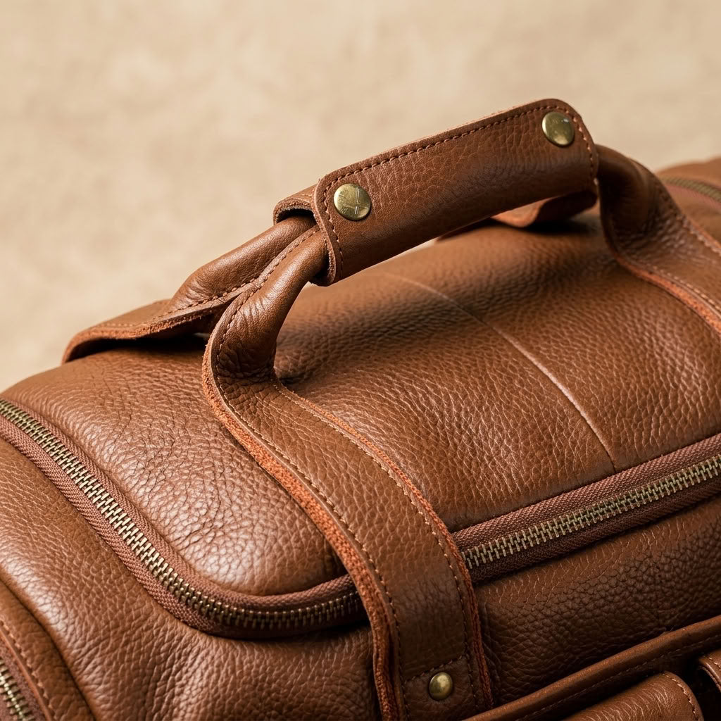 Sac de Voyage Homme en Cuir Marron "Auguste" | VALMONT VALMONT