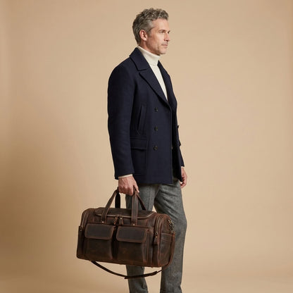 Sac de voyage cuir homme Crazy Horse – Le Grand Tour VALMONT