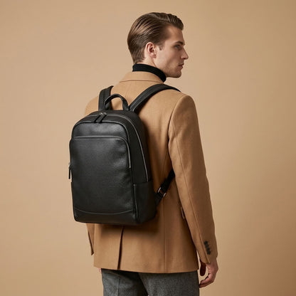 Sac à dos cuir noir homme – Le Sillage VALMONT