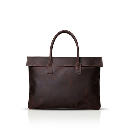 Sac à main homme en cuir Cognac – L'Épuré