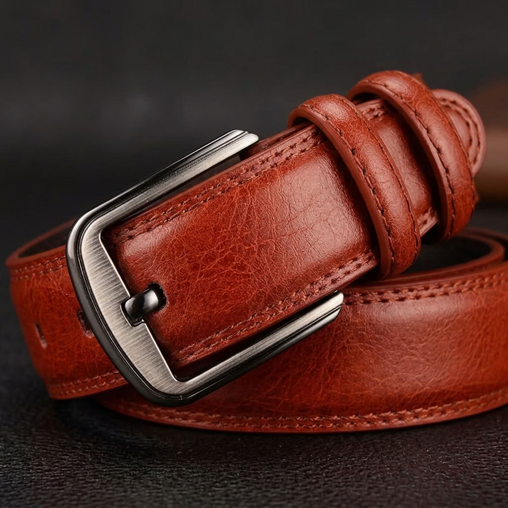 Ceinture en cuir de vachette "L'Officier" VALMONT