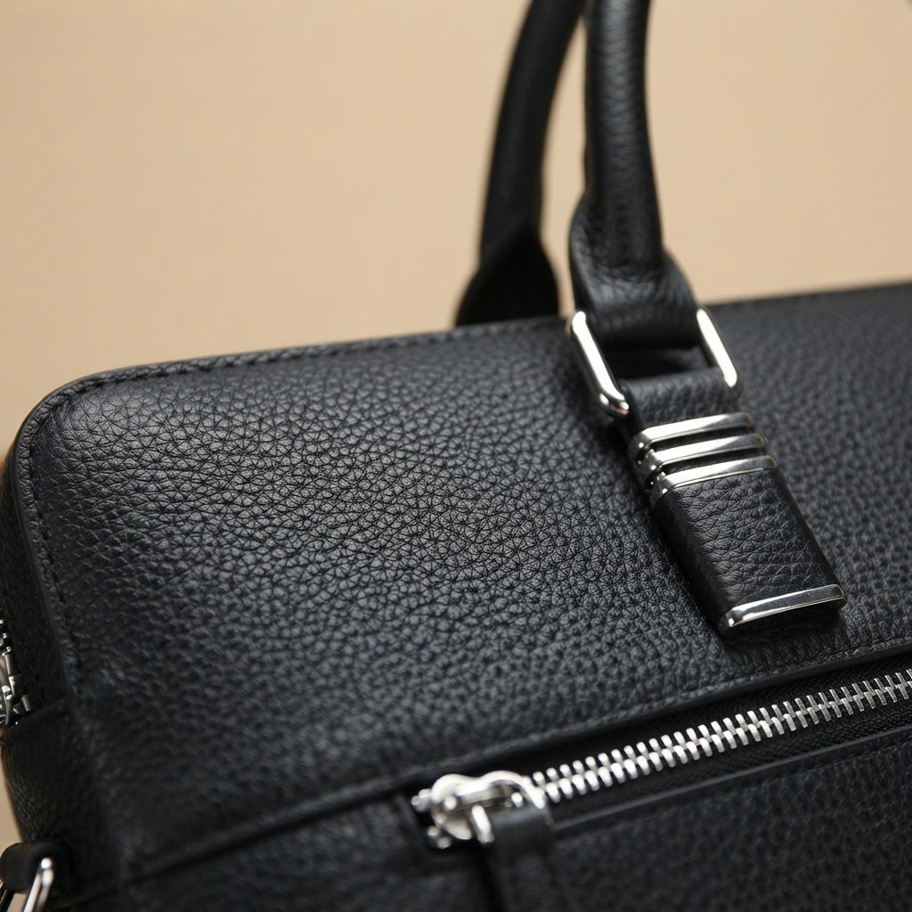 Porte-documents cuir homme VALMONT | Sac ordinateur élégant noir VALMONT OFFICIEL