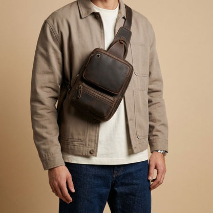 Sac Banane Homme en Cuir Véritable "Matteo" | VALMONT VALMONT