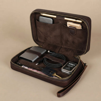Pochette Escale VALMONT, ferrures laiton doré