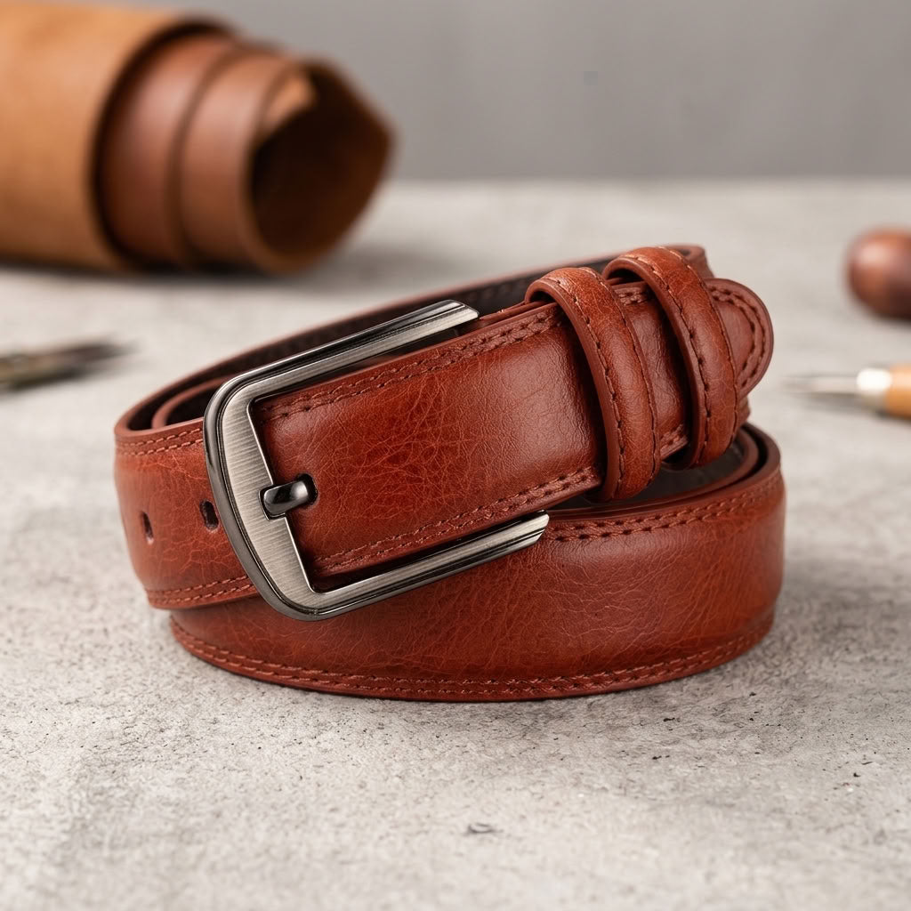 Ceinture en cuir de vachette "L'Officier" VALMONT