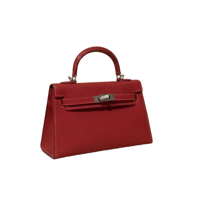 Sac à Main Trapèze en Cuir Bordeaux | Modèle Éclipse VALMONT OFFICIEL