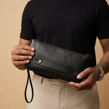 Pochette "Maîtrise" Cuir véritable homme | Valmont