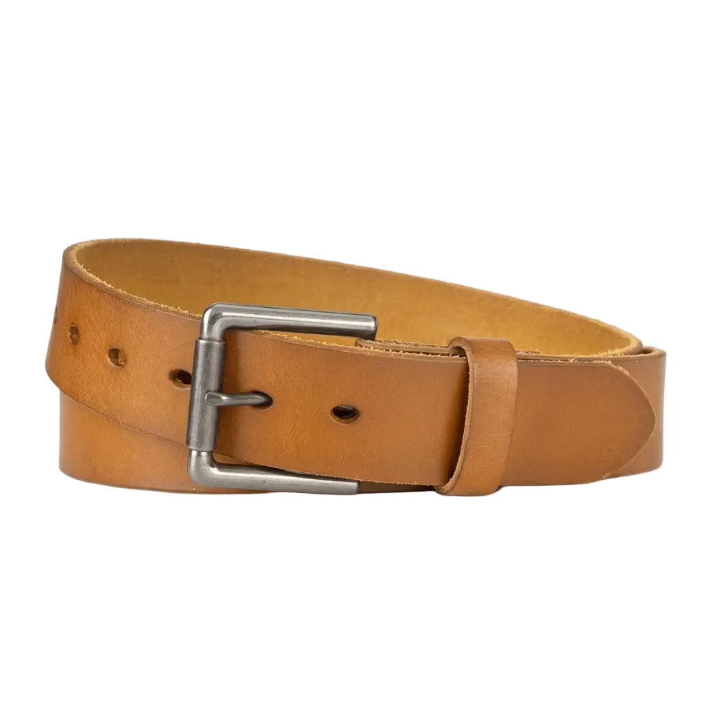 Ceinture en cuir pleine fleur beige "Le Doyen" VALMONT
