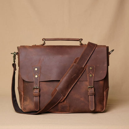 Sacoche reporter en cuir homme marron – Le Reporter VALMONT OFFICIEL