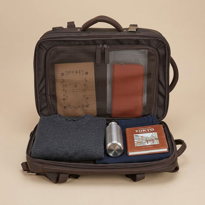 Sac à dos voyage cuir homme 15,6″ – Le Long-Courrier VALMONT