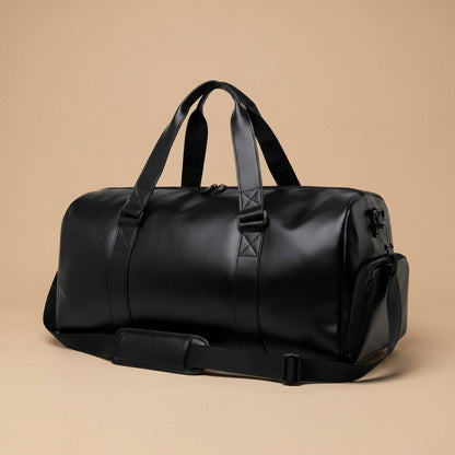 Boston Bag L'Évadé VALMONT, grain du cuir PU en gros plan