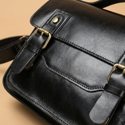 Sac Messager Rétro en Cuir Crazy Horse | VALMONT