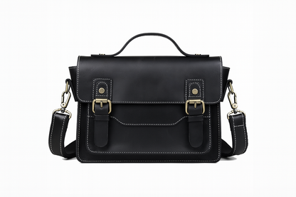 Sac Messager Rétro en Cuir Crazy Horse