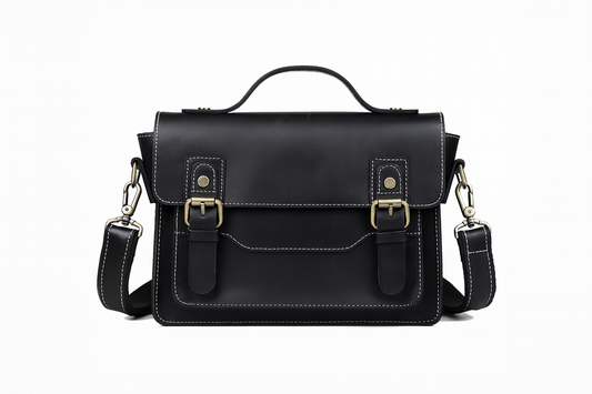 Sac Messager VALMONT Rétro en Cuir Crazy Horse