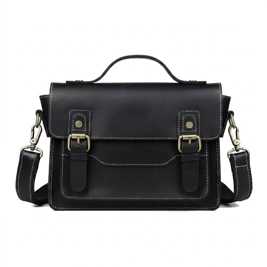 Sac Messager Rétro en Cuir Crazy Horse | VALMONT