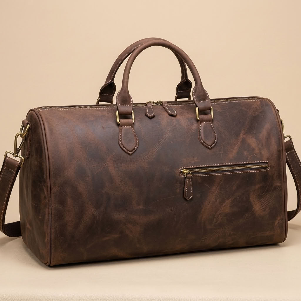 Sac de Voyage Weekend Homme en Cuir Café "Héritage" | VALMONT VALMONT