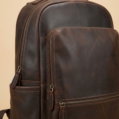 Sac à dos cuir homme café Crazy Horse – L'Arpenteur VALMONT