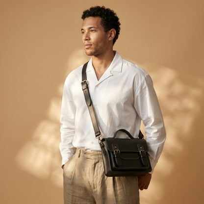 Sac Messager Rétro en Cuir Crazy Horse | VALMONT VALMONT