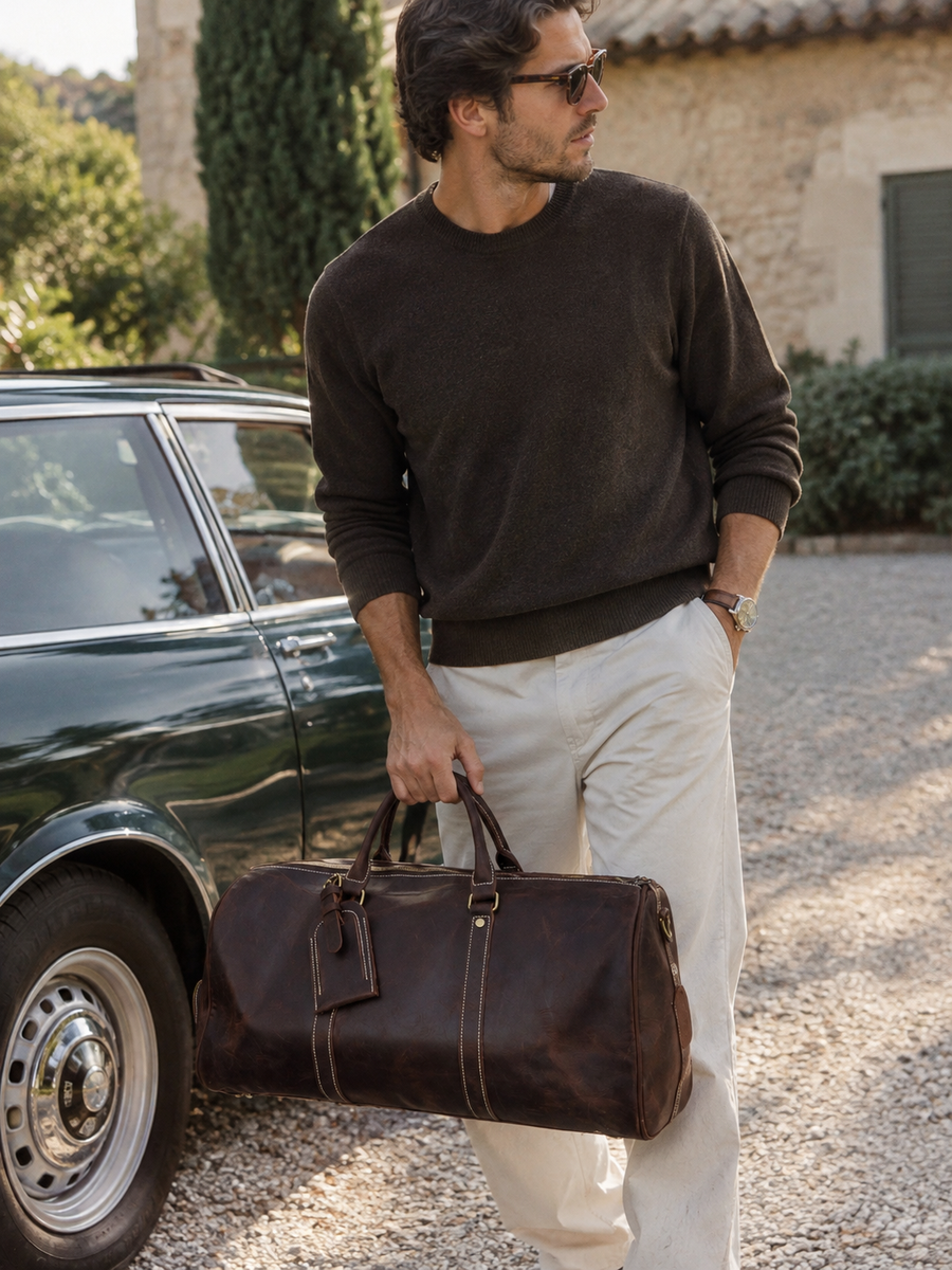 Massimo portant Sac weekender café