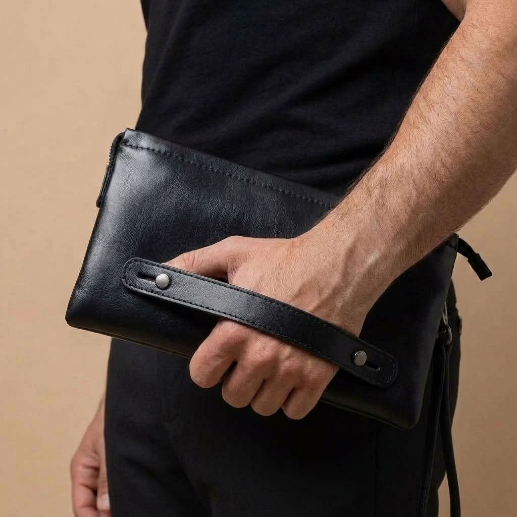 Pochette "Maîtrise" Cuir véritable homme | Valmont VALMONT