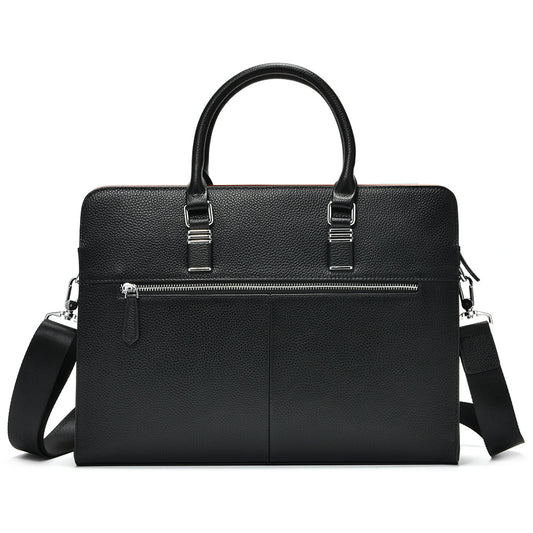 Porte-documents cuir homme Valmont – Sac ordinateur élégant noir