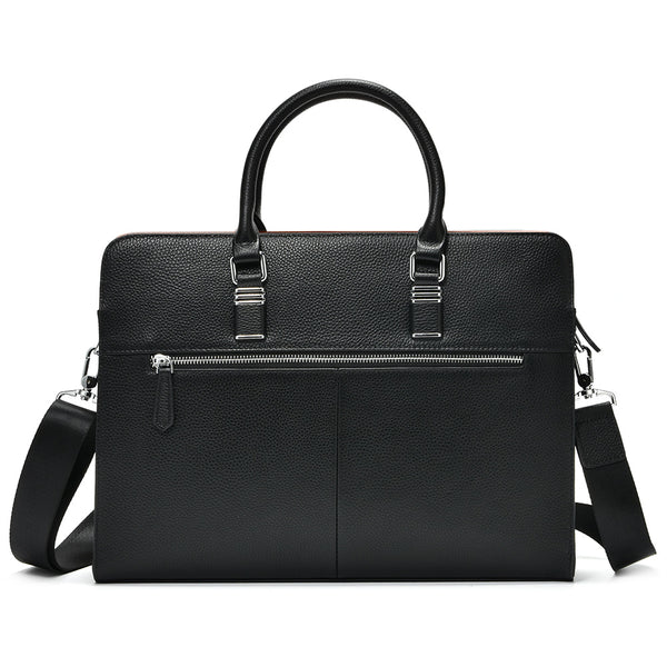 Porte-documents cuir homme VALMONT | Sac ordinateur élégant noir